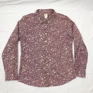 JCrew cotton flower print button down